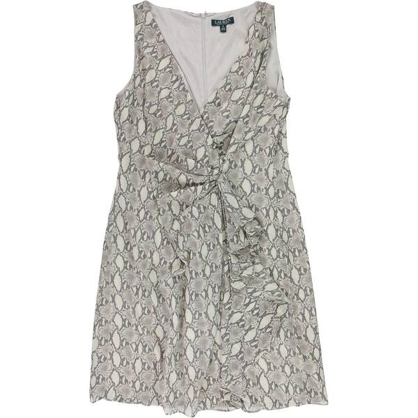 beige snake print dress Burmay Dress in PU Beige Snake