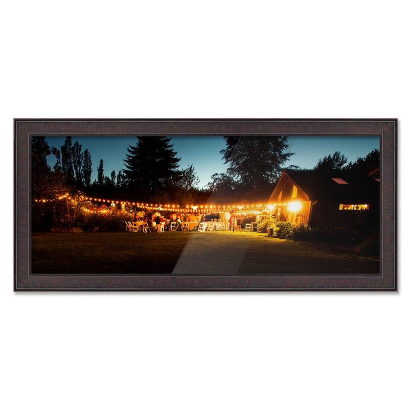 38x5 Frame Brown Solid Wood Picture Frame - Complete Modern Photo