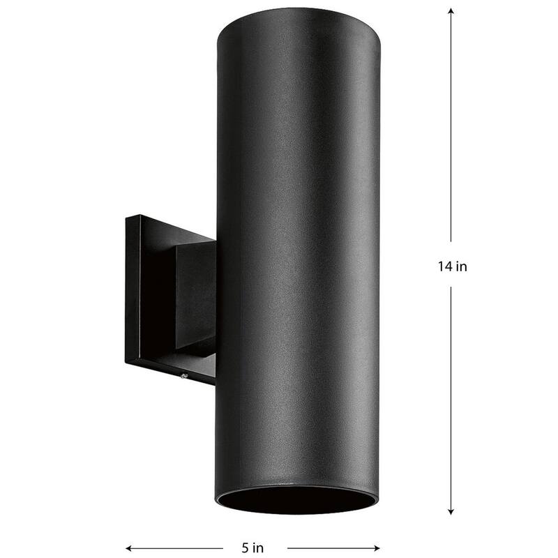 5" Non-Metallic Wall Mount Up Down Cylinder - 14" x 5" x 7.75"