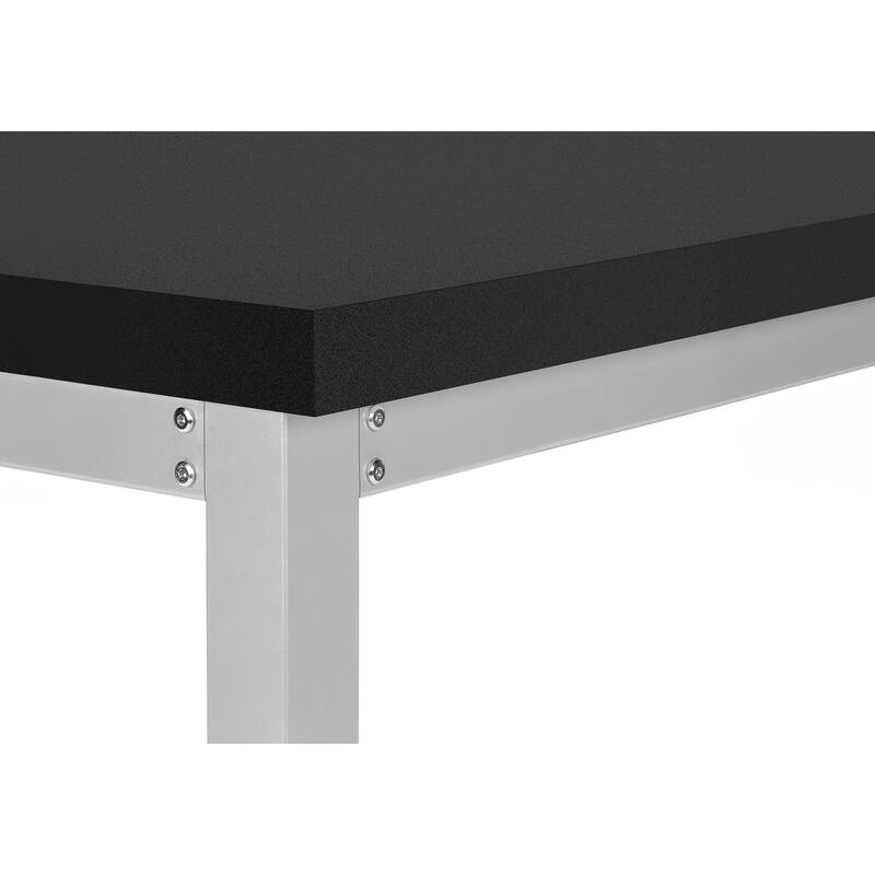 Computer Desk, Home Office, Standing, Adjustable, 48"l, Work, Laptop, Black Laminate, Grey Metal, Contemporary, Modern