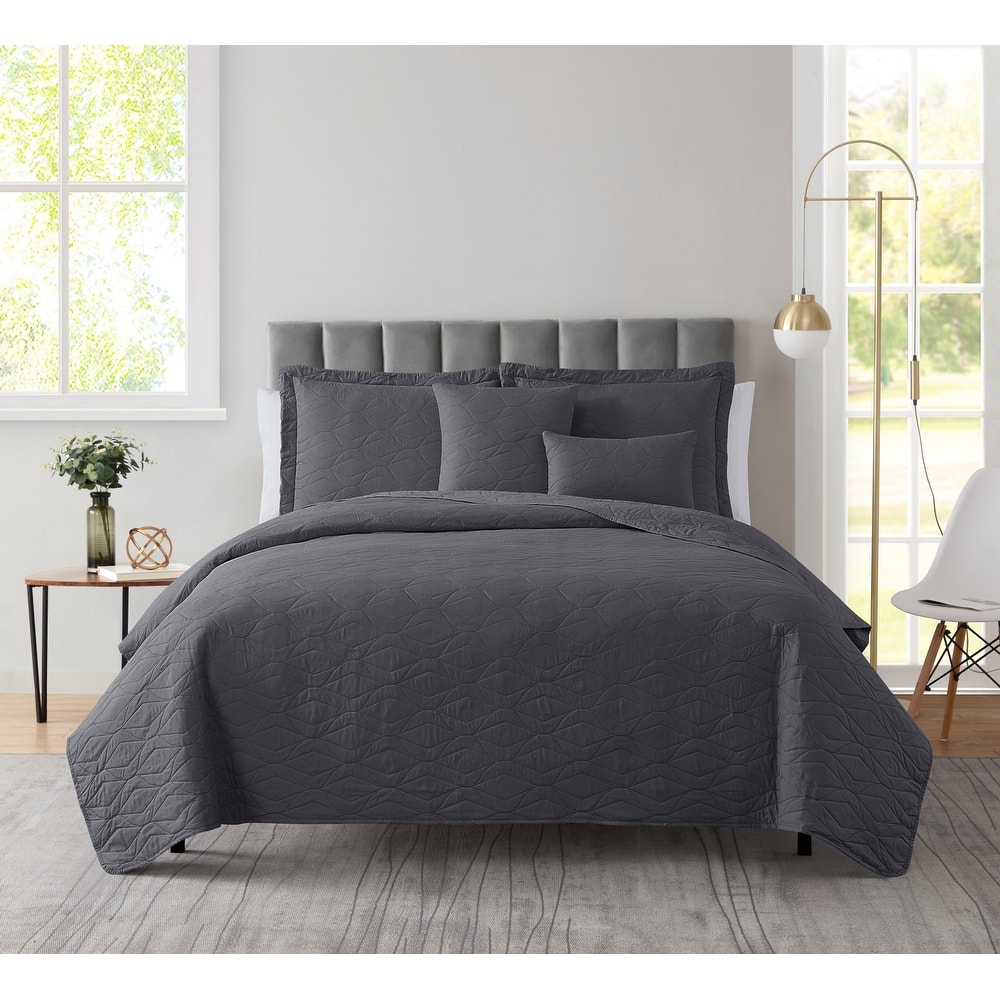 Empyrean Bedspread Quilt Set - Ellipse Weave Pinsonic Lightweight Coverlet Set