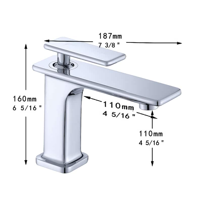 Topcraft 6/12in Single Handle Single Hole Bathroom Faucet Bathroom Vessel Faucet