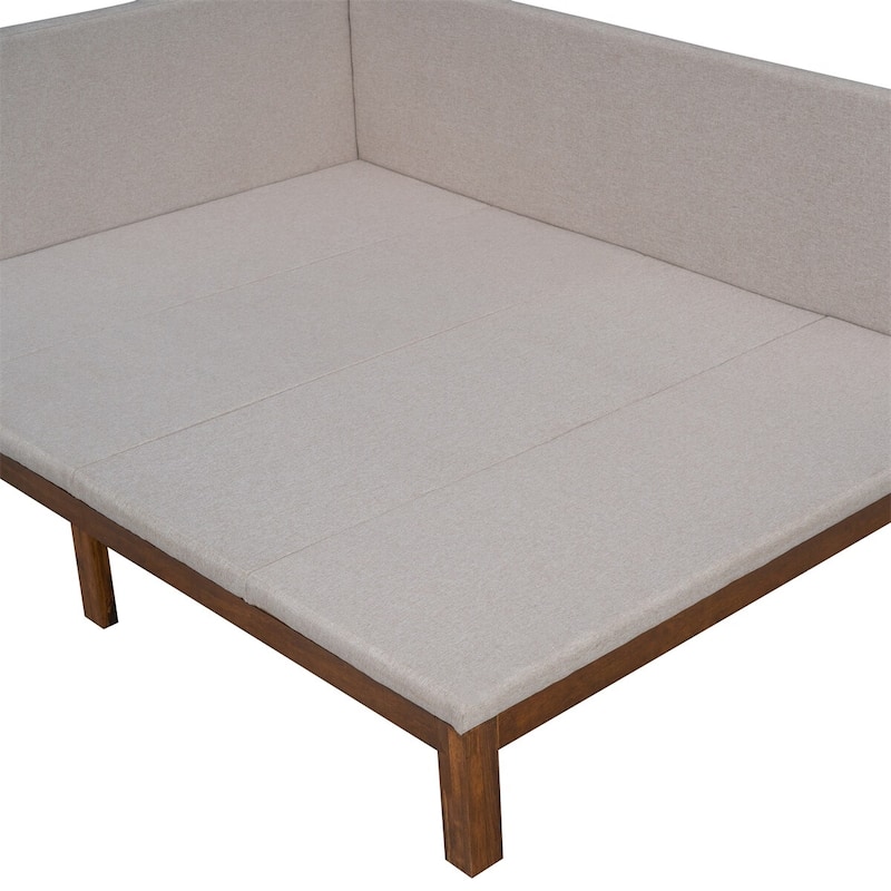 Merax Upholstered Daybed/Sofa Bed Frame Twin/Full Size Linen