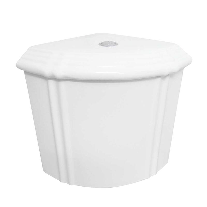 White Ceramic Corner Toilet Tank Part Only Sheffield Dual Flush Renovators Supply