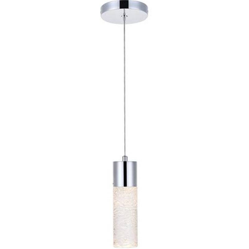 Chrome Pendant Light - 1 Light Modern Hanging Lamp for Kitchen, Dining, Bar - 69