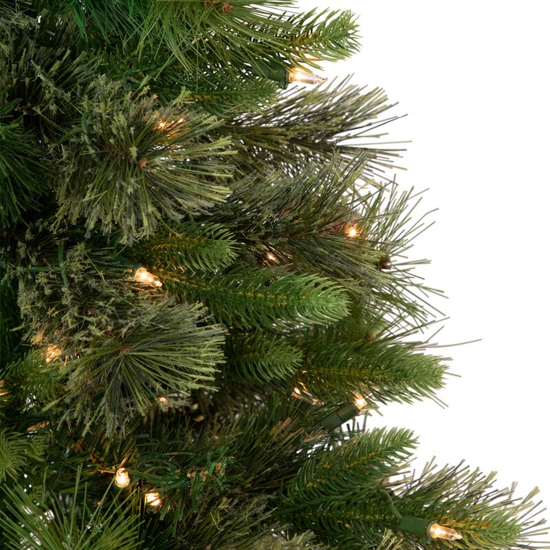 3' Kingston Cashmere Pine Full Artificial Christmas Tree, Clear Lights - 3 Foot