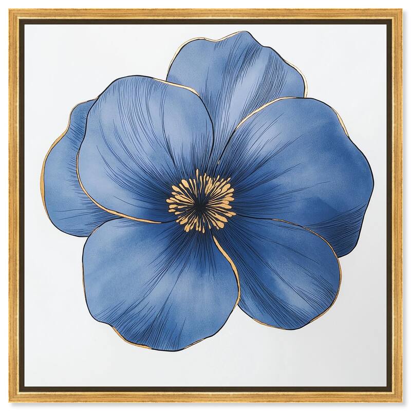 Blue Brilliance II Canvas by Art Remedy - Gold - 12" x 12"