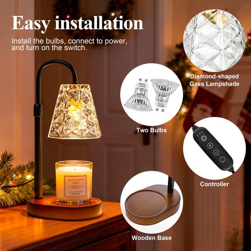 Candle Warmer Lamp with Timer, Wax Melt Warmer for Scented Jar