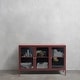 preview thumbnail 1 of 27, Rye Studio Brianne Modern Metal & Glass 3-Door Sideboard