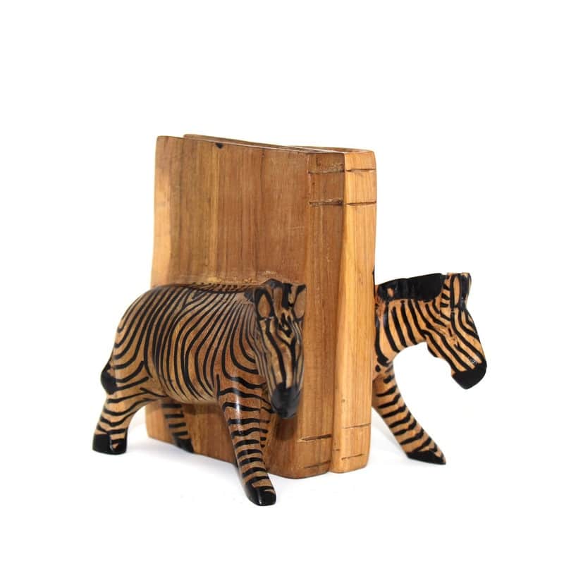 Handmade Jacaranda Wood Safari Bookends (Kenya)