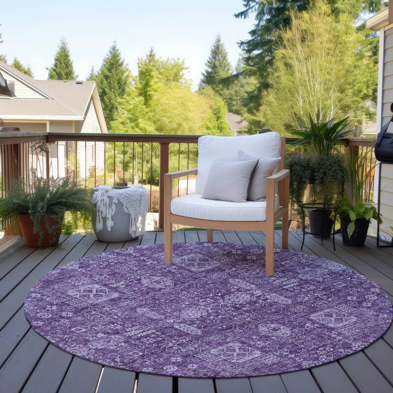 Machine Washable Indoor/ Outdoor Chantille Traditional Vintage Rug