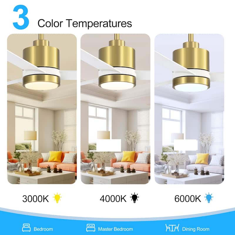 52 in. Integrated LED Indoor Ceiling Fan with Light and Remote Control Included
