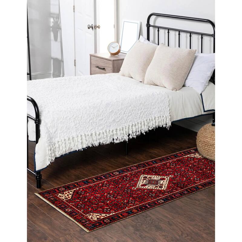 ECARPETGALLERY Hand-knotted Andelz Red Wool Rug - 5'3 x 9'10
