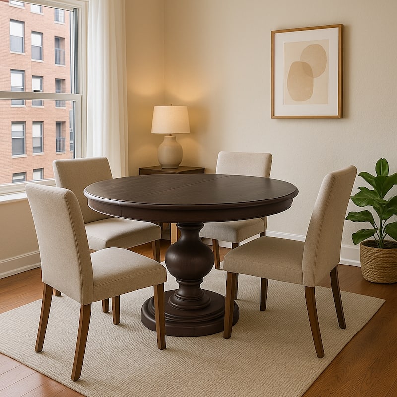 Maven Lane Zola Wooden Dining Table in Brown Finish - N/A