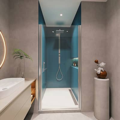Versatile Universal Pivot Shower Door with Advanced Features for Enhanced Shower Experience