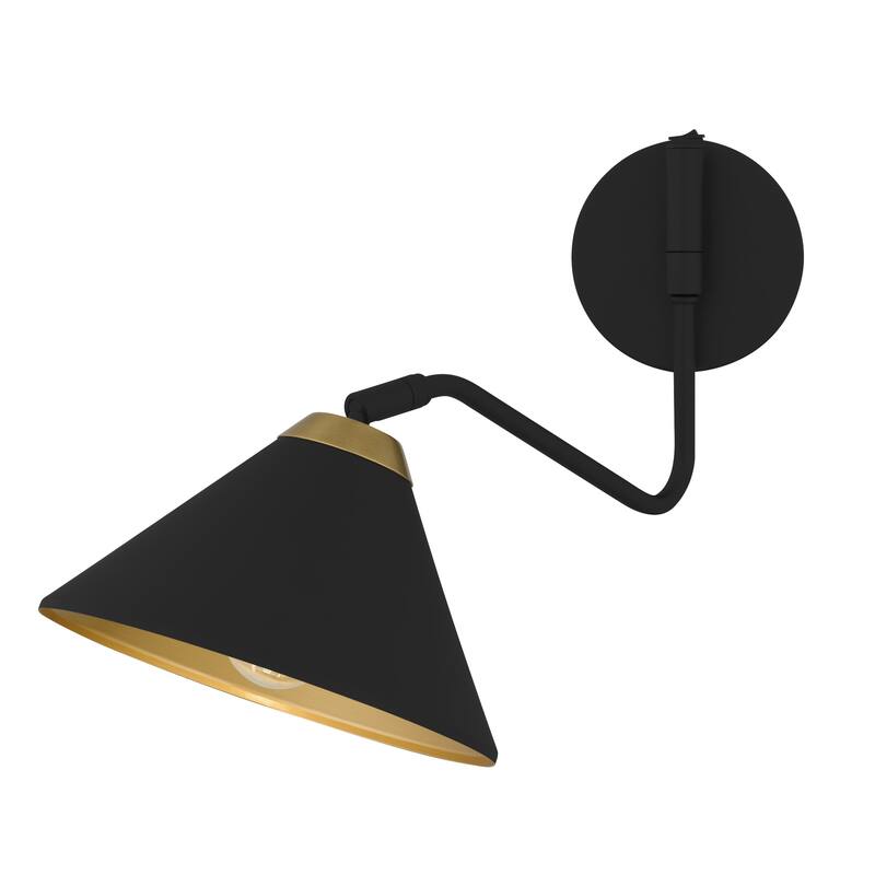 Alscott 1-Light Matte Black Wall Sconce