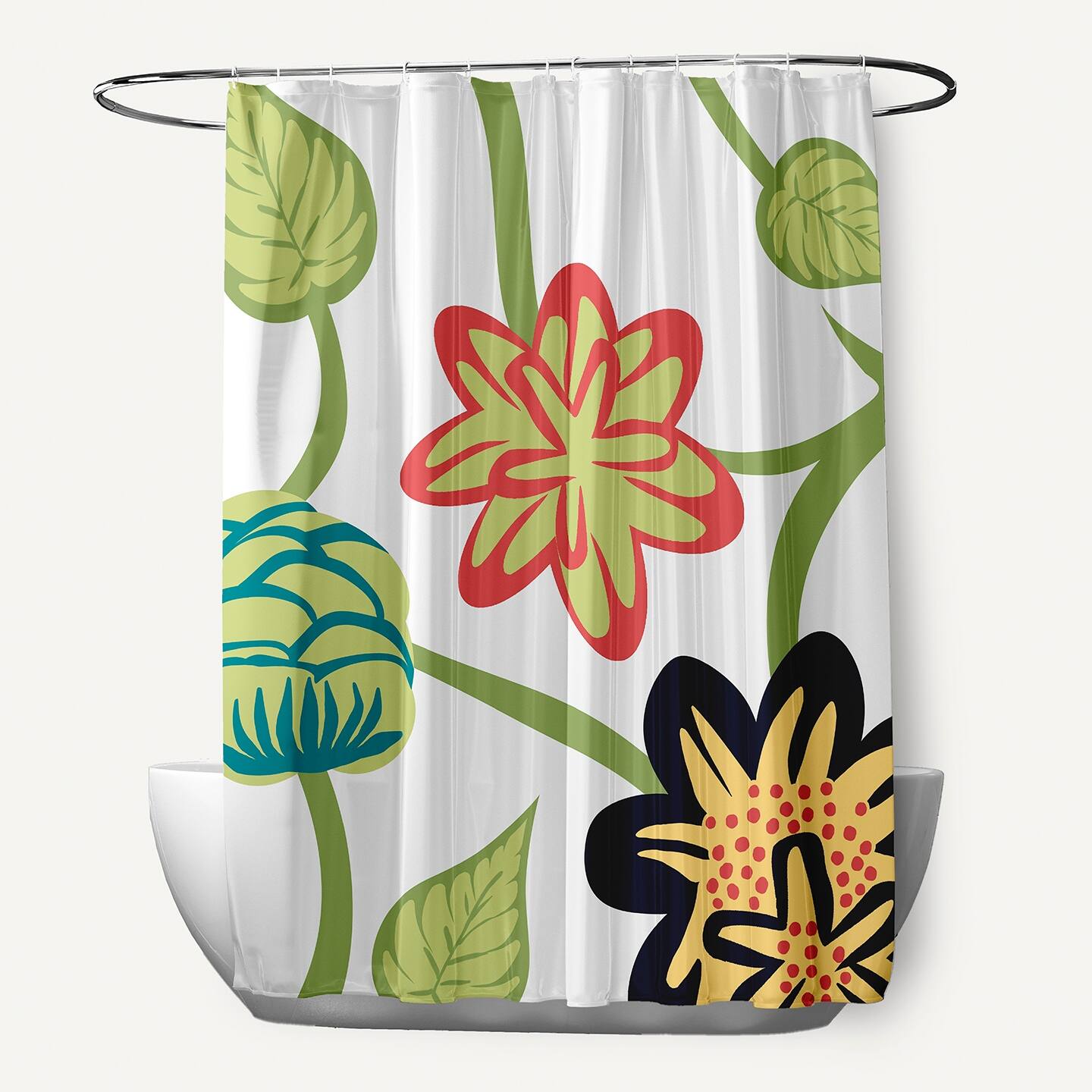71 x 74inch Tropical Floral Print Shower Curtain Bed Bath & Beyond