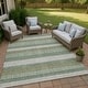 preview thumbnail 38 of 149, Machine Washable Indoor/ Outdoor Cabana Stripe Chantille Rug Basil - 10' x 14'