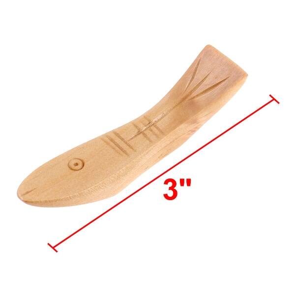 Shop Wooden Fish Shaped Chopsticks Fork Spoon Holder Table