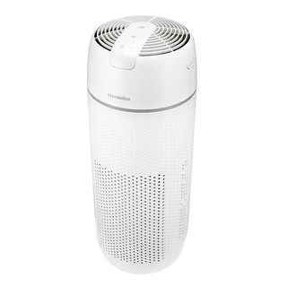 Homedics T43 Large‑Room Tower Air Purifier | True HEPA + UV‑C | White