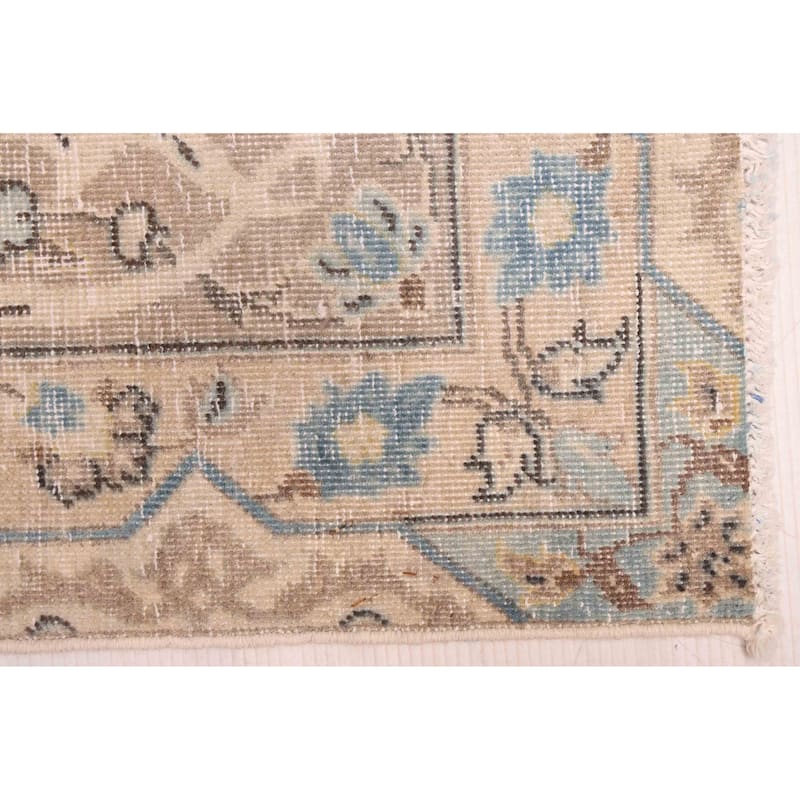 ECARPETGALLERY Hand-knotted Antalya Vintage Beige Wool Rug - 9'8 x 12'10