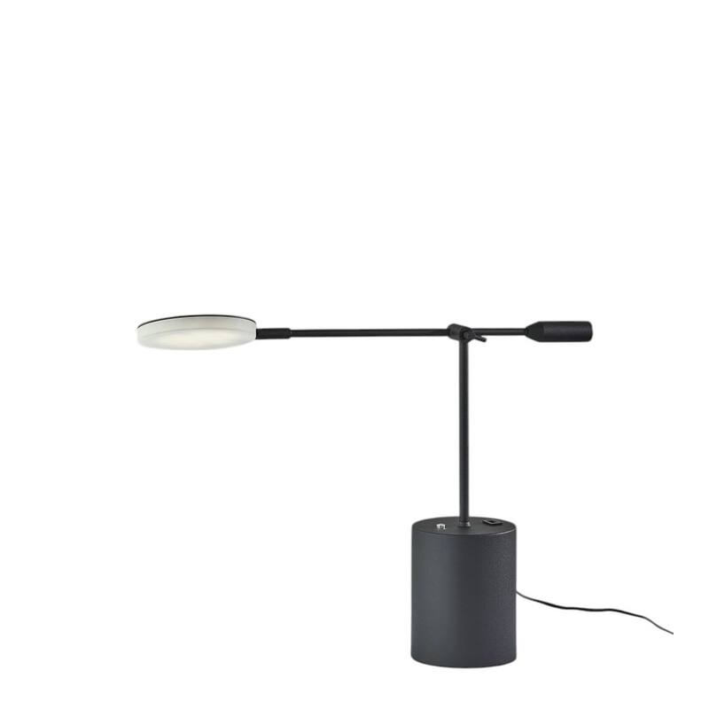 Three Color Adjustable Floor Lamp Black Metal Saucer LED