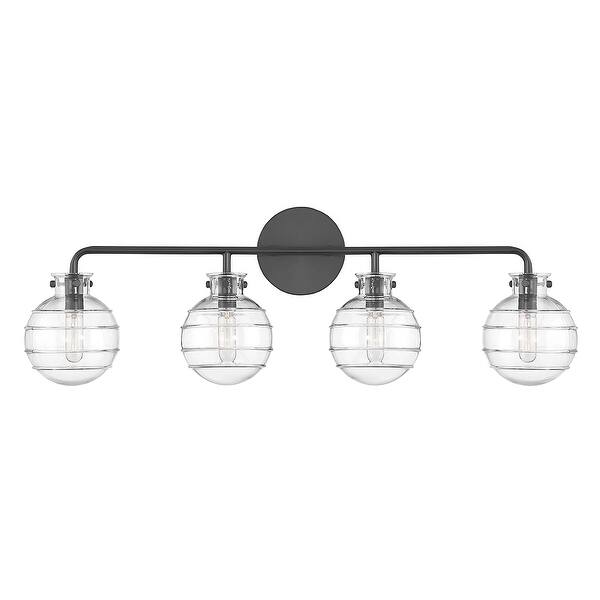 Mason 4Light Bathroom Vanity Light in Matte Black Bed Bath & Beyond 38238228