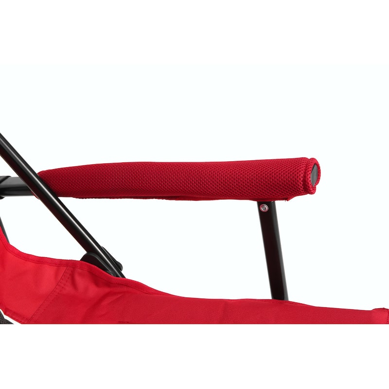 Portable Folding Lounge Chair with Cup Holder - Breathable & Durable