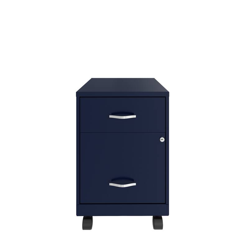 Space Solutions 18" Deep 2 Drawer Letter Width Mobile Vertical File Cabinet with Accessory Drawer