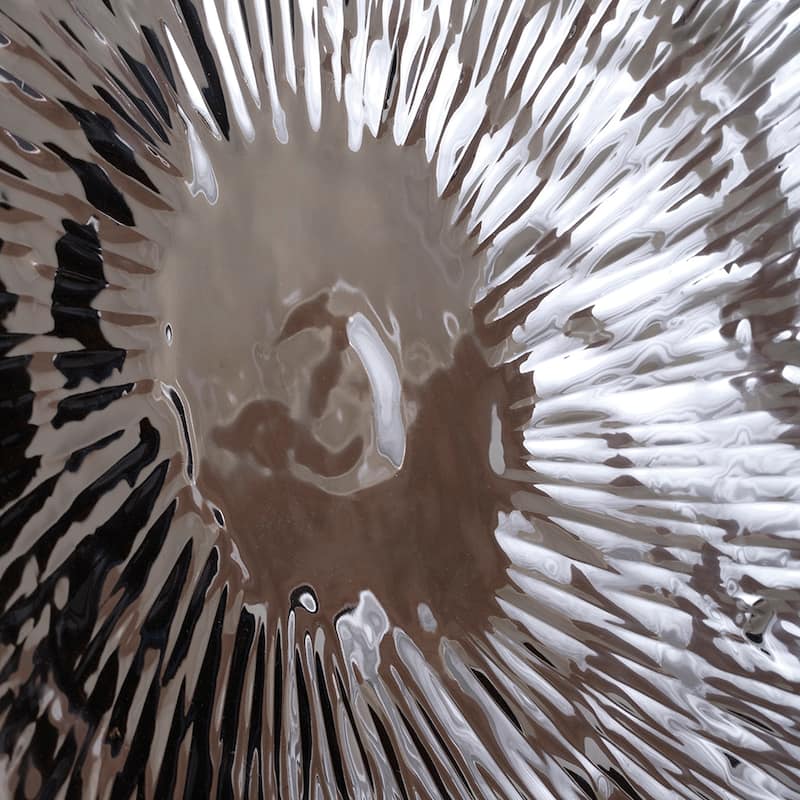 Modern Silver Textured Disc Wall Decor with Agate Radial Design, for Living Room Bedrrom Entryway Office