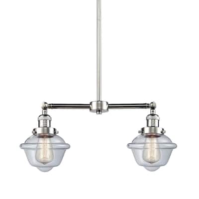Innovations Lighting Small Oxford 2 Light 24" Wide Linear Chandelier