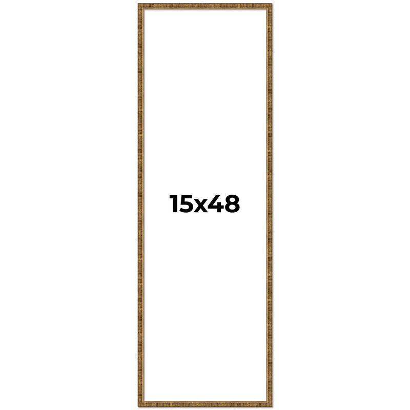 15x48 Frame Gold Kingsley Distressed Solid Wood Picture Frame Width