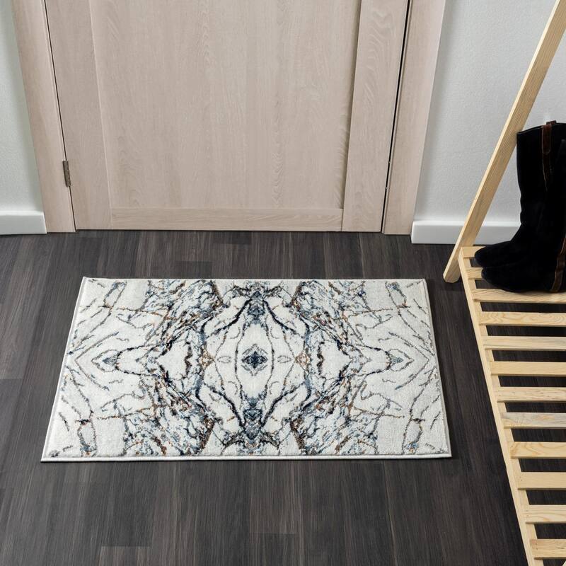 Luxe Weavers Abstract Modern Marble Area Rug, Indoor Carpet for Living Room