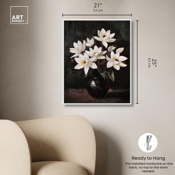 Chiaroscuro Flowers Canvas by Art Remedy - Bed Bath & Beyond