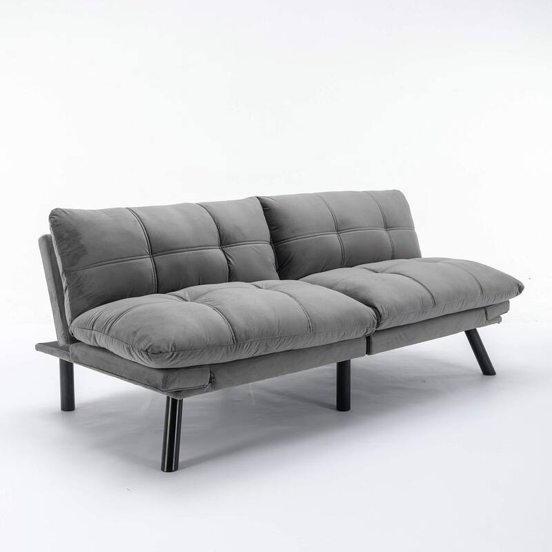 Modern Upholstered 2-Seater Sofa Bed with Adjustable Backrest and Armrests - 70:l