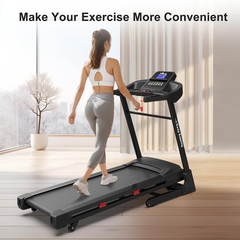 Treadmills for Home, Electric Treadmill with Automatic Incline, Foldable 3.5HP Workout Running Machine Walking