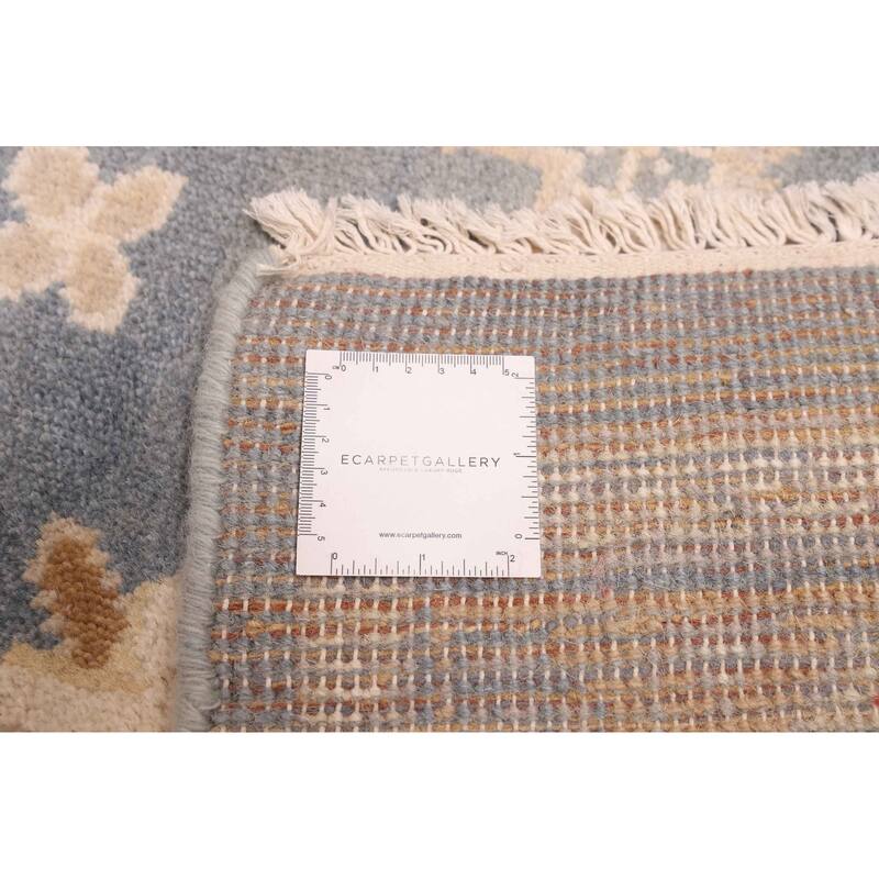 ECARPETGALLERY Hand-knotted Royal Oushak Light Denim Blue Wool Rug - 8'1 x 9'11