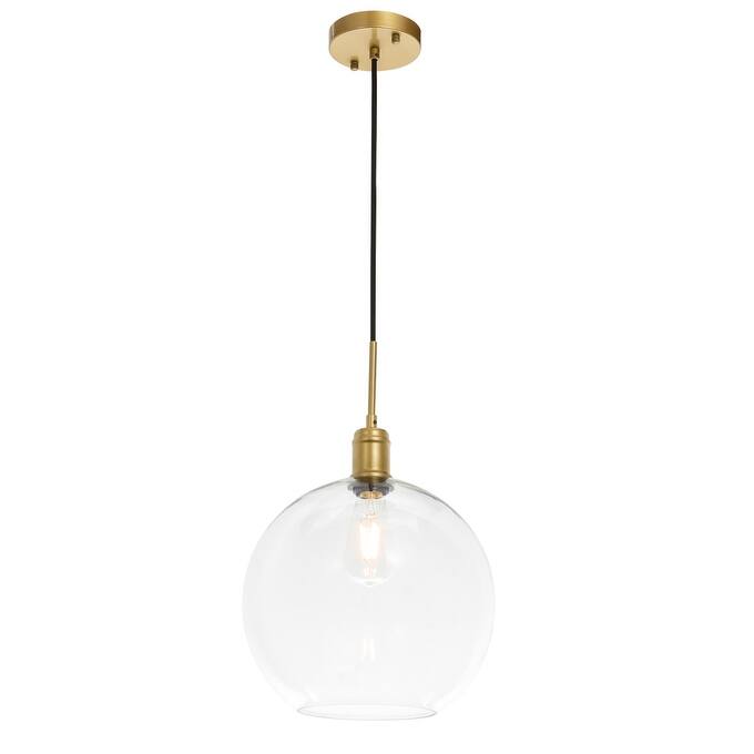 Amaris 12.5-Inch 1-Light Clear Glass Pendant