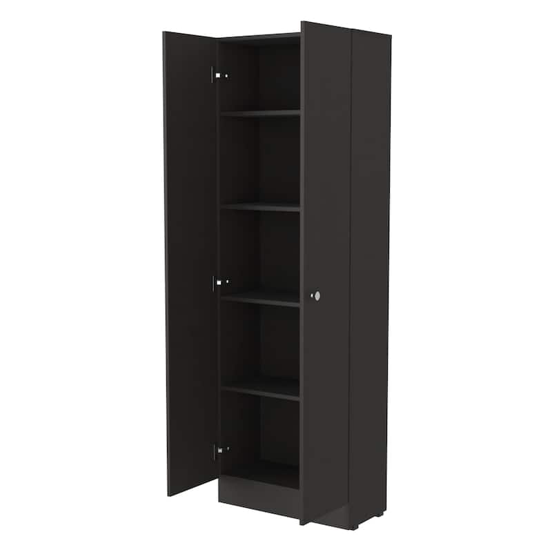 Virginia Double Door Storage Cabinet, Five Shelves