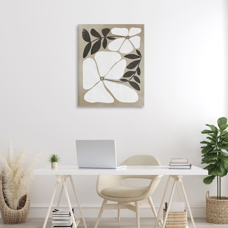 Stupell Oblong Boho Flowers Canvas Wall Art Design By Victoria Barnes