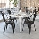 preview thumbnail 42 of 164, Metal Indoor/ Outdoor Stackable Bistro Chair (Set of 4) Black