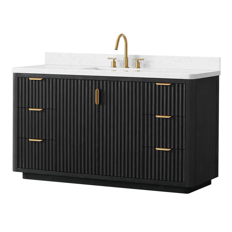 Cadiz Bath Vanity with Composite Stone Top without Mirror