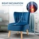 preview thumbnail 21 of 31, Costway Armless Accent Chair Tufted Velvet Leisure Chair Single Sofa