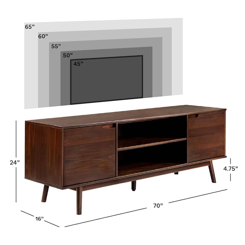 Middlebrook 70-inch Mid-Century Solid Wood TV Stand
