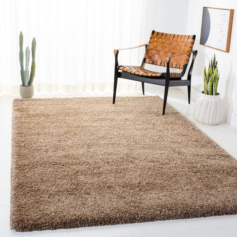 SAFAVIEH Milan Shag Maibritt 2-inch Thick Area Rug - 3' x 5' - Dark Beige - Rectangle