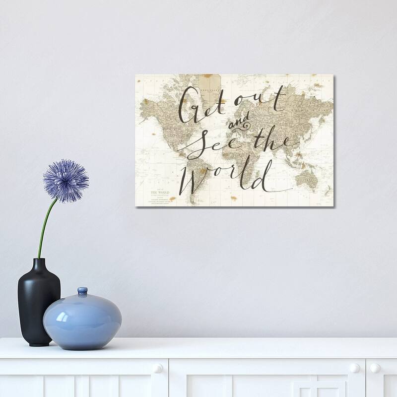 iCanvas "Get Out and See the World" by Sara Zieve Miller Canvas Print - 12x18x1.5
