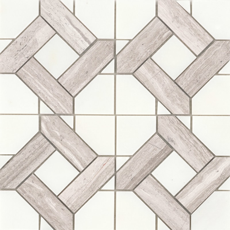 Emser Tile Alluro - 12" x 12" Square Basketweave Mosaic Wall Tile -