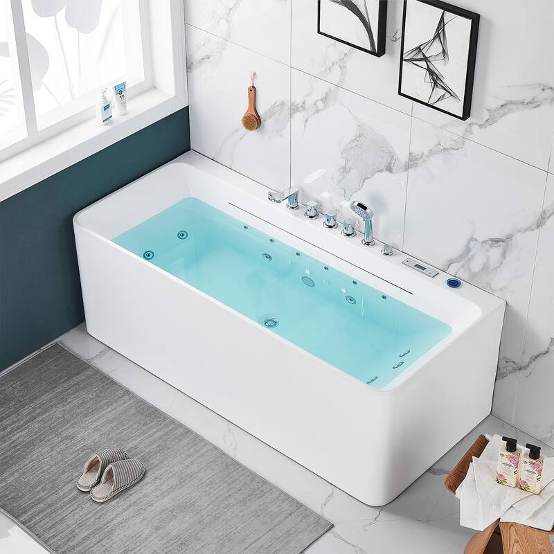 A&E Bath Silvester Freestanding Jetted Tub - 67-inch