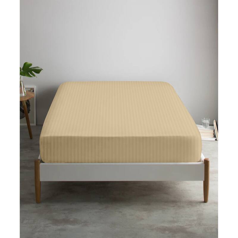 Feather & Stitch 500 Thread Count Damask Stripe ONLY Fitted Sheet