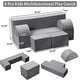 preview thumbnail 10 of 14, Kids Play Couch 6Pcs Modular Toddler Sofa for Playroom and Bedroom, Convertible Couch with Removable Cover（Grey ang Blue）